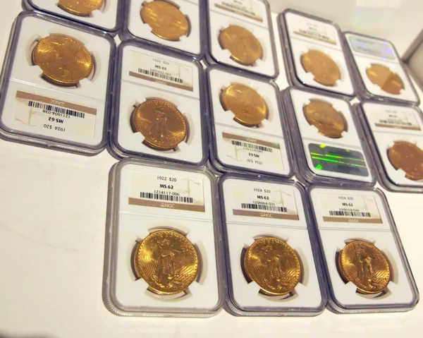 MS 62 RARE LOT OF 13 GOLD $20.00 US LIBERTY COINS 1922-1928 NGC - Image 7