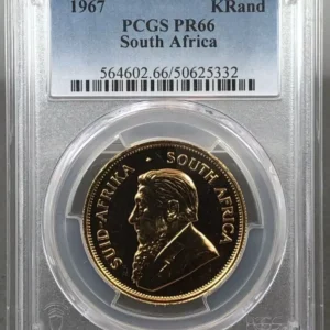 PROOF ~ 1967 South Africa 1oz Gold Proof Krugerrand PCGS PR66 ~ LOW MINTAGE