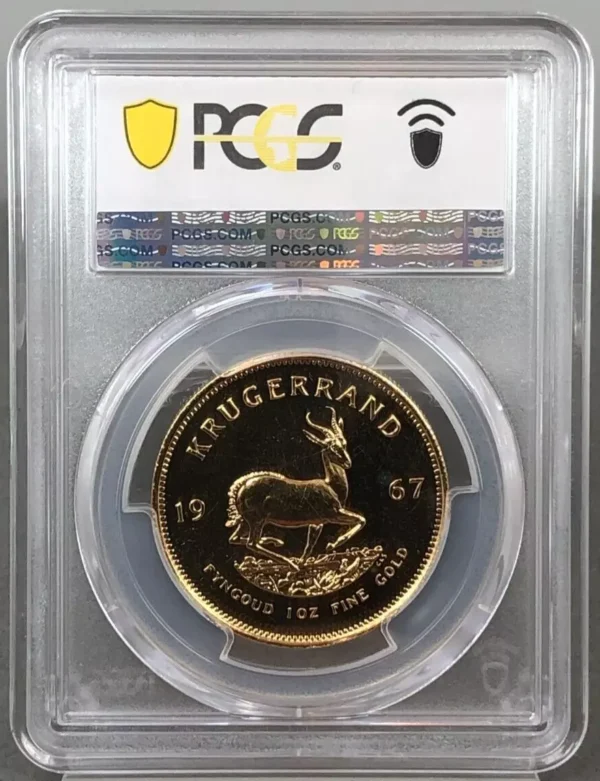 PROOF ~ 1967 South Africa 1oz Gold Proof Krugerrand PCGS PR66 ~ LOW MINTAGE - Image 2