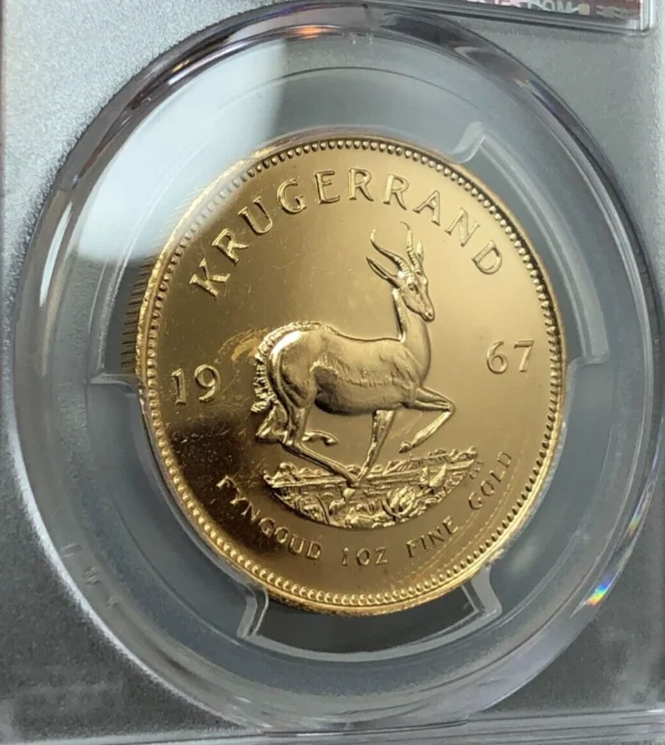 PROOF ~ 1967 South Africa 1oz Gold Proof Krugerrand PCGS PR66 ~ LOW MINTAGE - Image 3