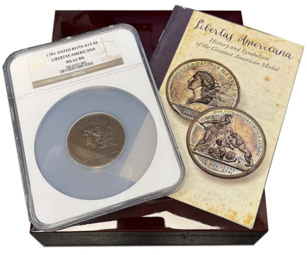 (1781) Libertas Americana Bronze Medal NGC MS62BN (w/Box) - U.S. Mint Medals