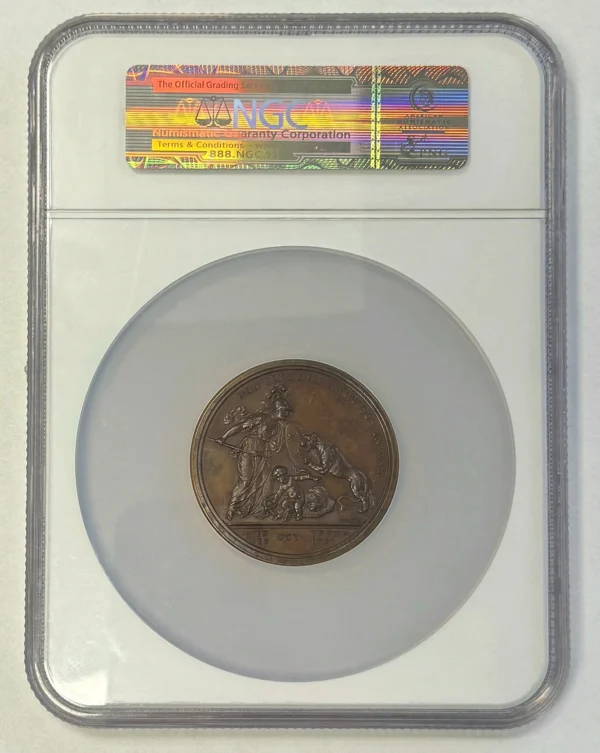 (1781) Libertas Americana Bronze Medal NGC MS62BN (w/Box) - U.S. Mint Medals - Image 5