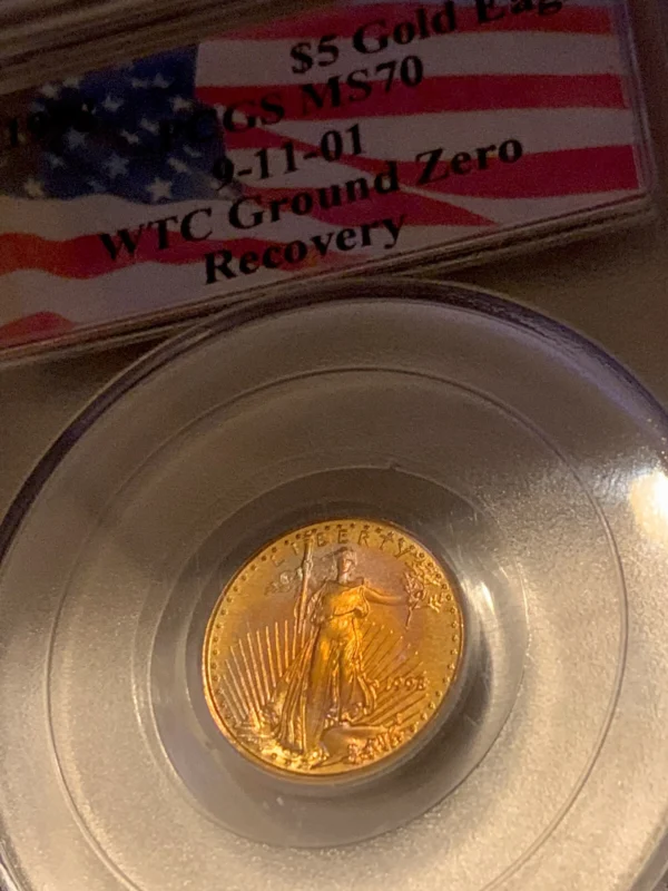 ⭐️1998 $5 American Gold Eagle PCGS MS-70 WTC Recovery 9-11-2001   WORLD’S FINEST - Image 3