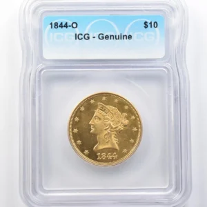 1844-O $10 Liberty Head Gold Eagle Genuine ICG *8538