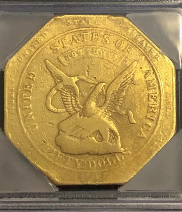 1851 $50 Humbert 887 Thous California Gold ICG VF 30 DETAILS--REAL 49ER  HISTORY - Image 6