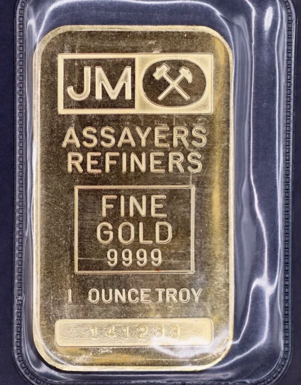 Vintage Johnson Matthey 1 oz Gold .9999 Fine Bar Sealed - Sequential Serial Pair - Image 3