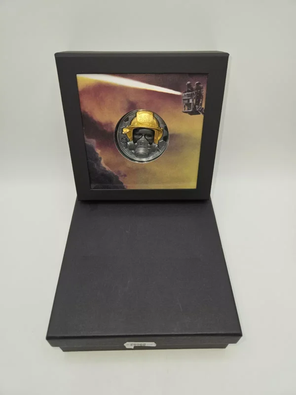 ???? 2021 $500 Cook Islands 5 oz .9999 Gold High Relief Proof FIREFIGHTER 29 MINTD