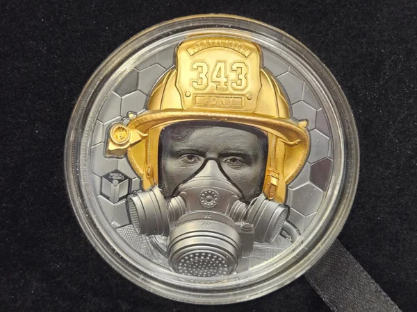 ???? 2021 $500 Cook Islands 5 oz .9999 Gold High Relief Proof FIREFIGHTER 29 MINTD - Image 2