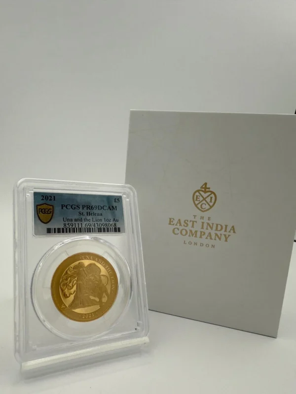 Una and the Lion 1oz Gold Coin 2021 PCGS PR69 - 24K .9999 St. Helena 200 Mintage - Image 7
