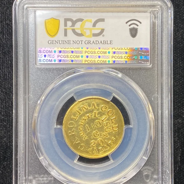 (1834-37) $5 CAROLINA GOLD C. BECHTLER RARE PCGS GENUINE AU DETAIL - Image 6