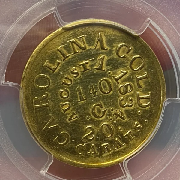(1834-37) $5 CAROLINA GOLD C. BECHTLER RARE PCGS GENUINE AU DETAIL - Image 7