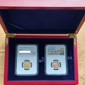 1817 Gold Sovereign Graded AU 55 And 2017 Gold Proof Sovereign Graded PF 70