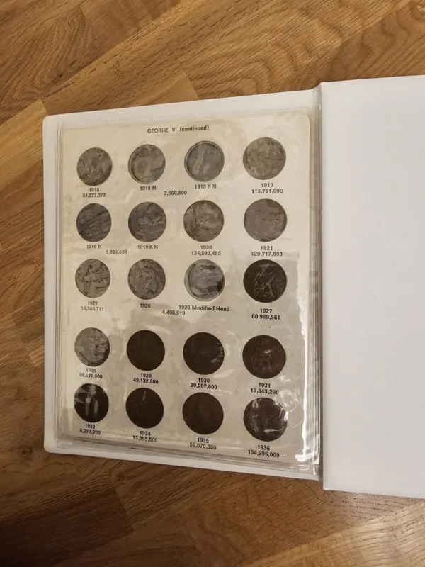 Original One Penny Coin  Pennies Of Great Britain 1902 To 1936.  Set - Image 5