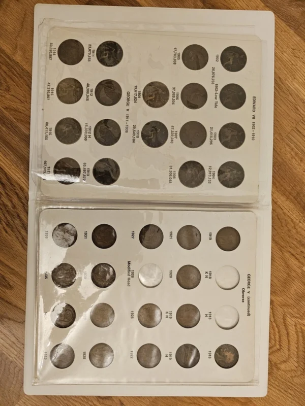 Original One Penny Coin  Pennies Of Great Britain 1902 To 1936.  Set - Image 6