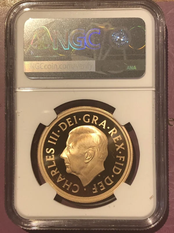 2022 King Charles III  Memorial Gold Proof  5 Sovereign Set.  NGC certified . - Image 4
