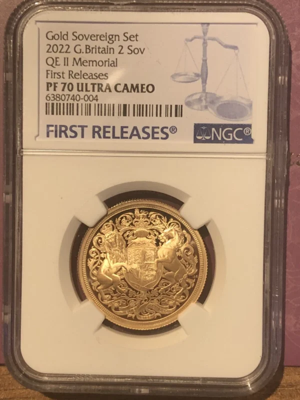 2022 King Charles III  Memorial Gold Proof  5 Sovereign Set.  NGC certified . - Image 5