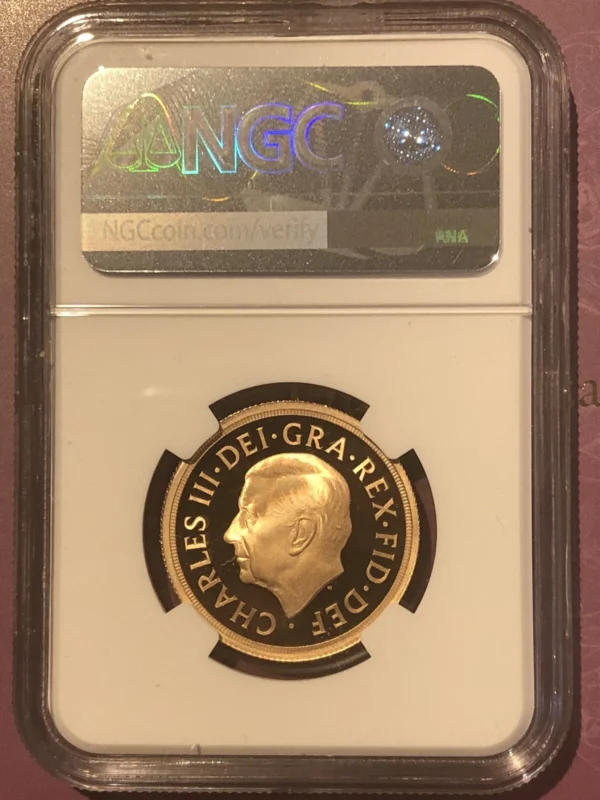 2022 King Charles III  Memorial Gold Proof  5 Sovereign Set.  NGC certified . - Image 6