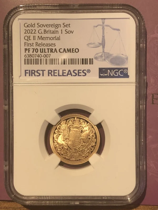2022 King Charles III  Memorial Gold Proof  5 Sovereign Set.  NGC certified . - Image 7