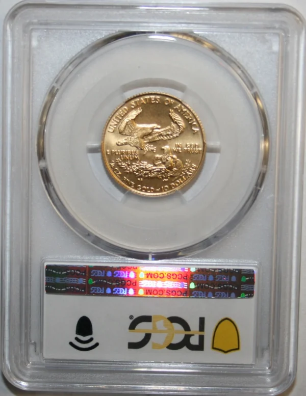 quantity 3 1989 $10 1/4 oz American Gold Eagle PCGS MS 69 and 2 '88 $10 1/4 MS69 - Image 3