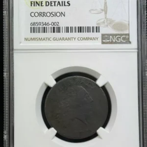 1793 Flowing Hair Chain Large Cent "AMERICA" NGC Fine, Nice Tough Date