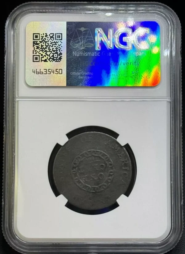1793 Flowing Hair Chain Large Cent "AMERICA" NGC Fine, Nice Tough Date - Image 2