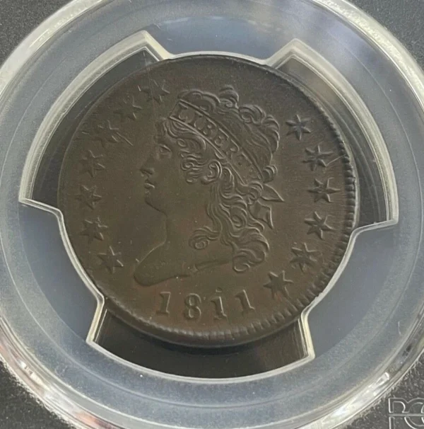 1811 Large Cent, Key Date Low Mintage High Grade Coin, PCGS Uncirculated Graded - Image 3