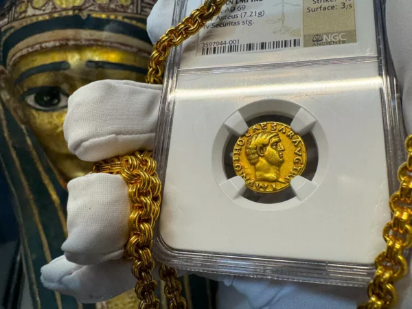 ROMAN EMPIRE "OTHO" AUREUS 69AD NGC CH VF 4X3 ANCIENT GOLD COINS CAESAR AUGUSTUS - Image 3