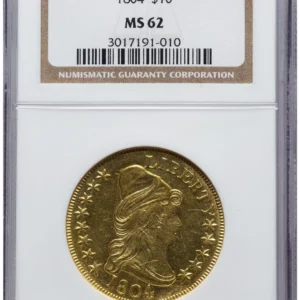 1804 DRAPED BUST $10 NGC MS 62