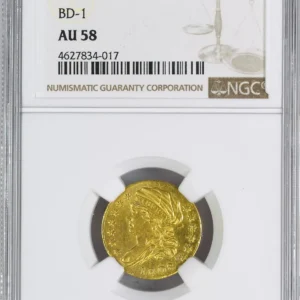1808 CAPPED BUST $2.5 NGC AU 58