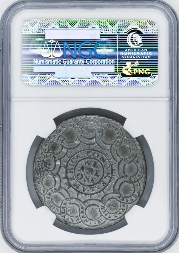 1776 CURRENCY, PEWTER $1 NGC MS 64 - Image 2