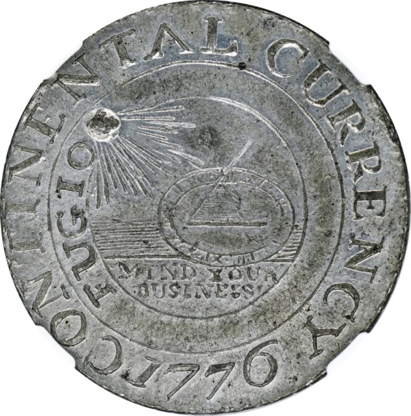 1776 CURRENCY, PEWTER $1 NGC MS 64 - Image 3