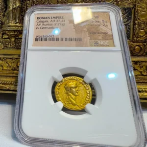 ROMAN EMPIRE "CALIGULA" AUREUS 37AD NGC VF ANCIENT GOLD COINS CAESAR AUGUSTUS