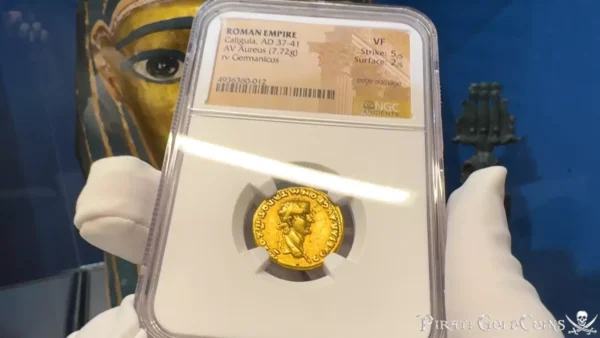 ROMAN EMPIRE "CALIGULA" AUREUS 37AD NGC VF ANCIENT GOLD COINS CAESAR AUGUSTUS - Image 2