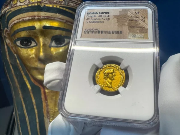 ROMAN EMPIRE "CALIGULA" AUREUS 37AD NGC VF ANCIENT GOLD COINS CAESAR AUGUSTUS - Image 5