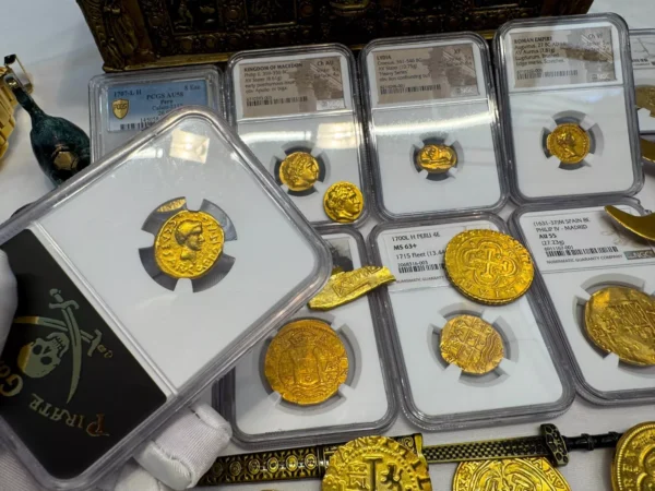 ROMAN IMPERATORIAL "OCTAVIAN" JULIUS CAESAR 43 AD AUREUS NGC F ANCIENT AUGUSTUS - Image 4