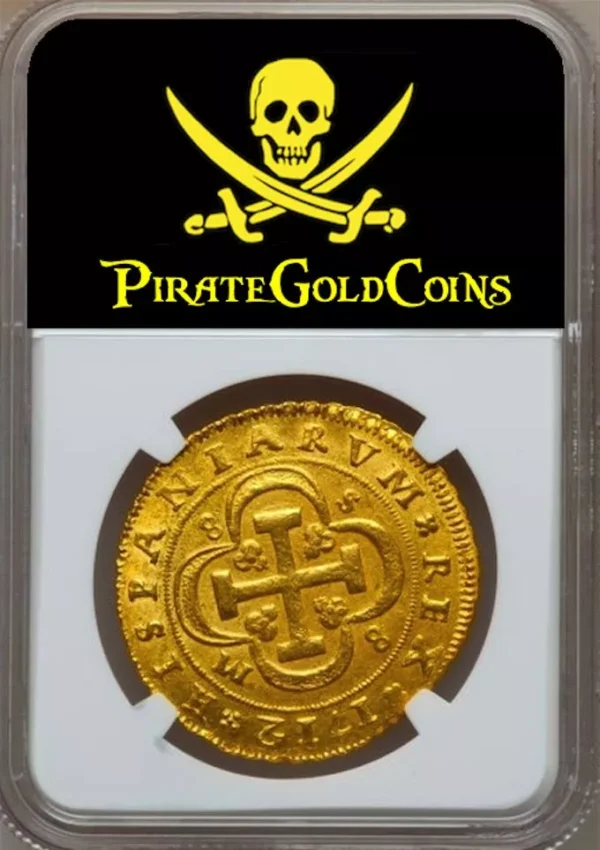 SPAIN 1712 GOLD 8 ESCUDOS FINEST KNOWN DOUBLOON COIN TREASURE SHIPWRECK PIRATE - Image 5
