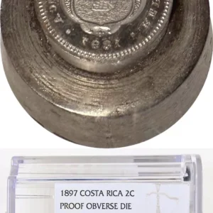 UNIQUE Uncancelled Obv Die Philadelphia Mint Costa Rica Proof Gold 2 Colones NGC