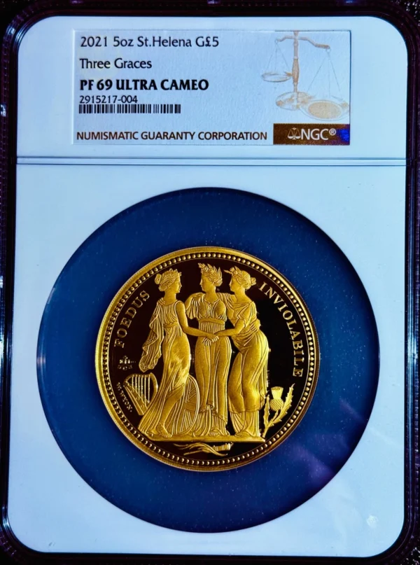 THREE GRACES-SALE- 5oz-24K-GOLD (999.9) NGC-PF-69-UC/MINTAGE: #2 of 30 TOTAL!!!