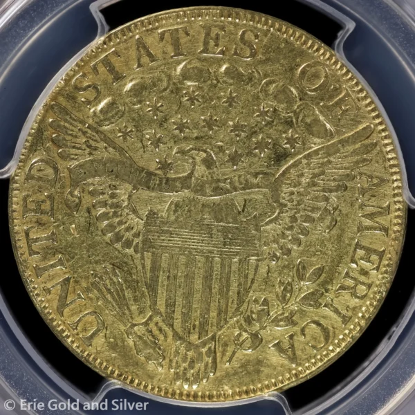 1799 $10 Capped Bust Gold Eagle PCGS Genuine XF Detail | Large Stars Obverse - Image 4