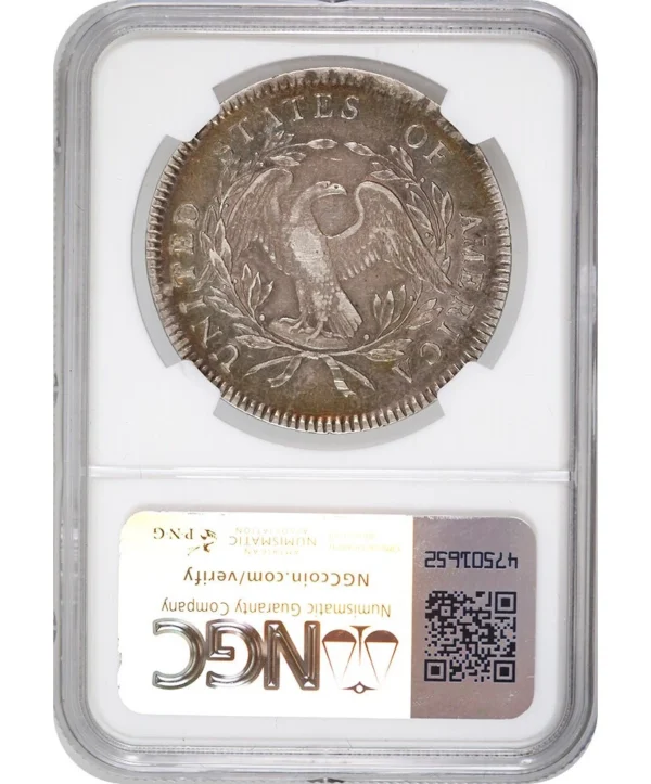 1795 3 Leaves B-5 BB-27 Flowing Hair Silver Dollar $1 NGC XF 40 - Image 2